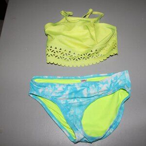 Yellow & Blue 2 Pcs Justice Bikini Swimsuit Size 8